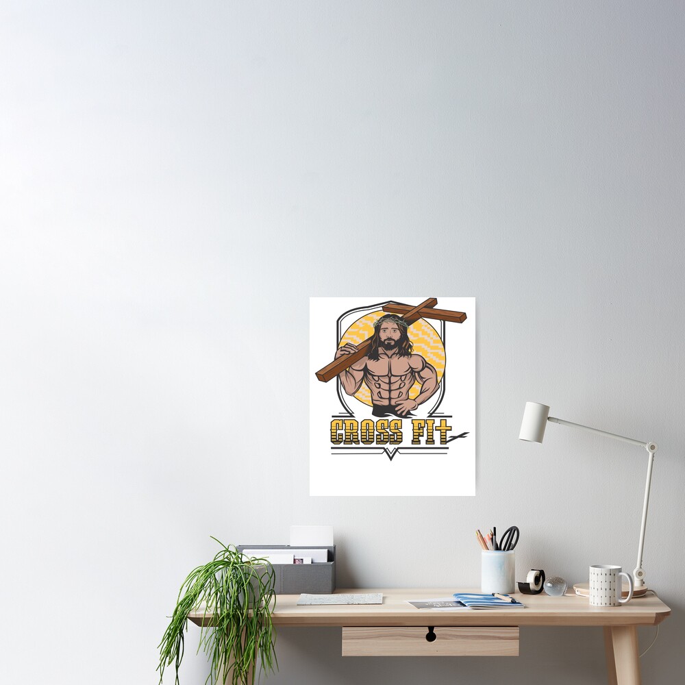 Jesus CrossFit Sticker for Sale by overwithdrawn