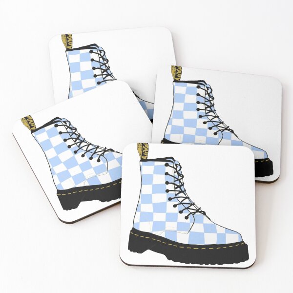 Item preview, Blue/White Doc Martens Illustration designed and sold by Maddie OMalley.