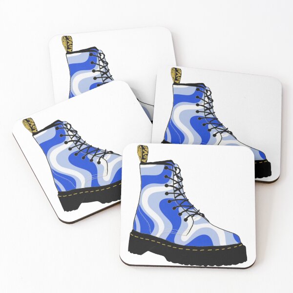 Item preview, Blue/White Doc Martens Illustration designed and sold by Maddie OMalley.