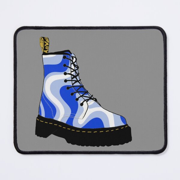 Item preview, Blue/White Doc Martens Illustration designed and sold by Maddie OMalley.