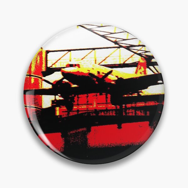 RED WAR PLANE by REKHA IYERN FE RECORDS CANADA Pin