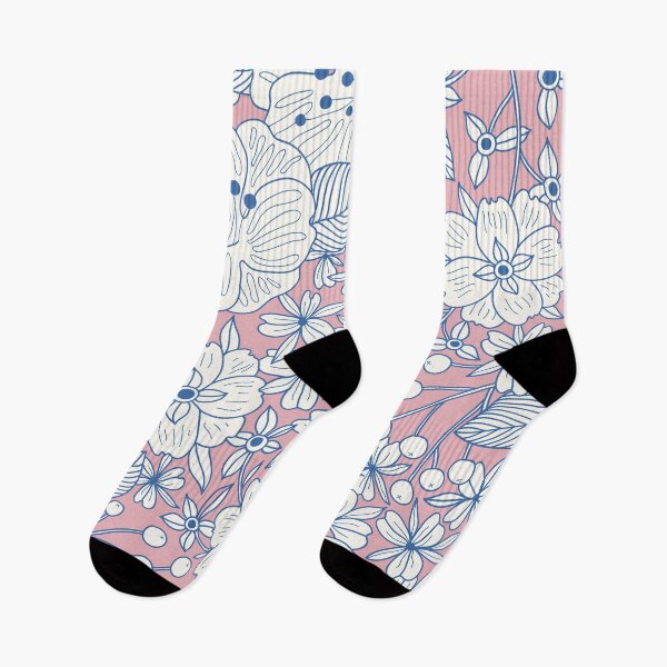 Item preview, Blue and white Flowers pattern designed and sold by DeepJo.