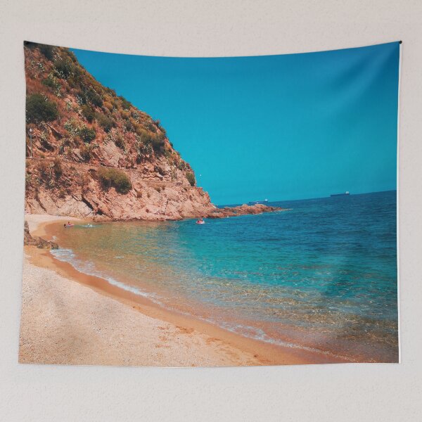 Item preview, Blue ocean summer beach calm waves  designed and sold by anisbbmbrush.