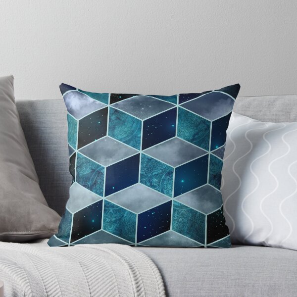Item preview, Fun Galactic Stars and Sky Cube Geometric Pattern designed and sold by SeaChangeDesign.