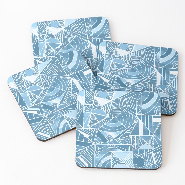 Item preview, Colorful Lines and Shapes - Light Blue designed and sold by Jasrese.