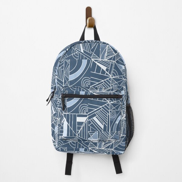 Item preview, Colorful Lines and Shapes - Dark Blue designed and sold by Jasrese.