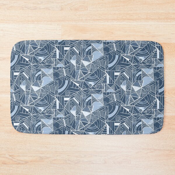 Item preview, Colorful Lines and Shapes - Dark Blue designed and sold by Jasrese.