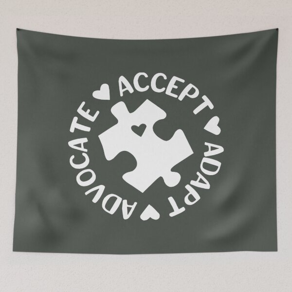 Item preview, Accept Adapt Advocate Autism Awareness designed and sold by 9fashion.