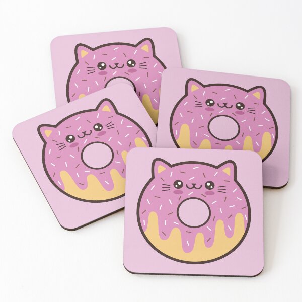 Item preview, Strawberry Doughnut Cat designed and sold by KittyCotton.