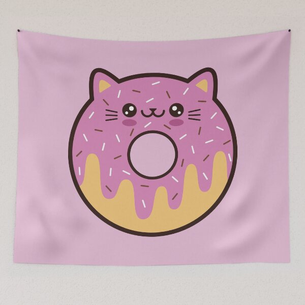 Item preview, Strawberry Doughnut Cat designed and sold by KittyCotton.
