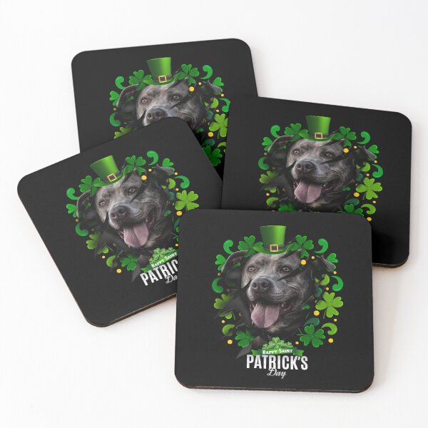 Item preview, St Patrick's Day Irish Saint Patrick Shamrock Pitbull Face designed and sold by Barnissim.