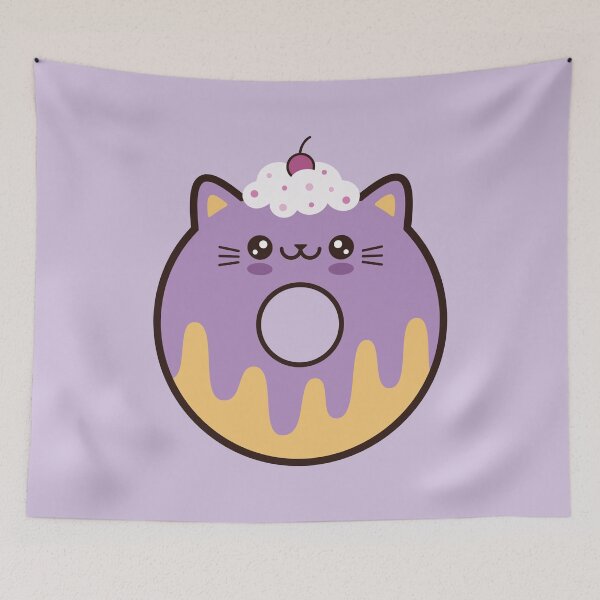 Item preview, Grape Jelly Doughnut Cat designed and sold by KittyCotton.
