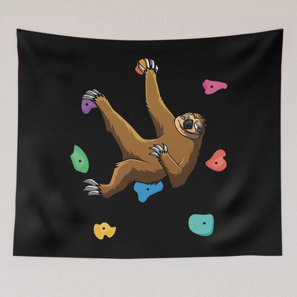 Item preview, Funny Sloth Bouldering Rock Climbers designed and sold by alice12S56.