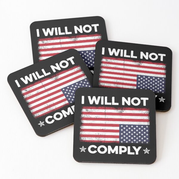 Item preview, I Will Not Comply Upside Down USA Flag Fun American Flag designed and sold by PatricHenadez.