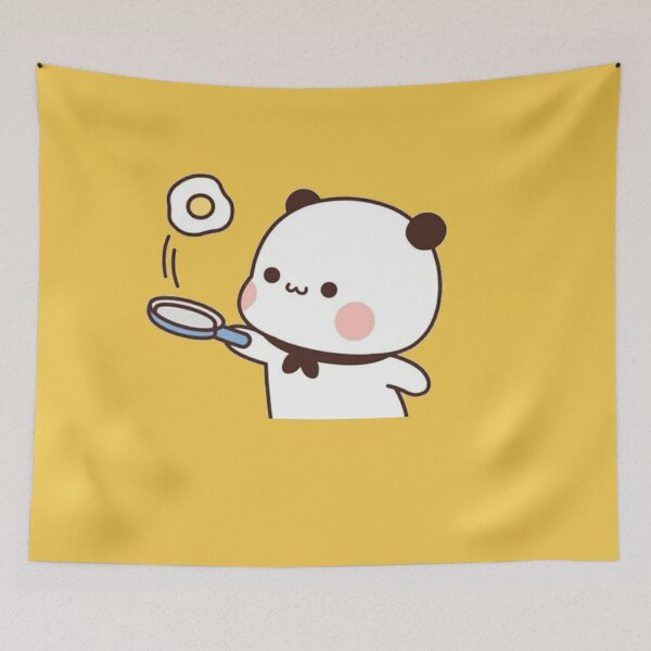 Item preview, Masterchef Bubu Is Frying Egg for Dudu, Panda Bear Bubu and Dudu Couple designed and sold by Collins Gonzales.