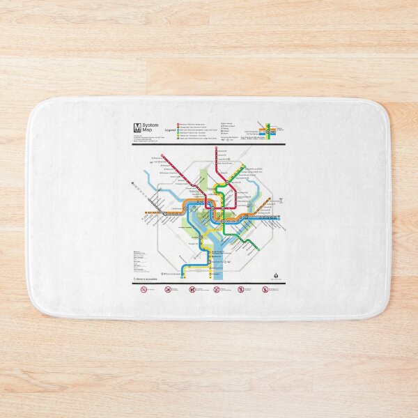 Item preview, Washington DC Metro Map Silver Line designed and sold by LovakiTarebio.