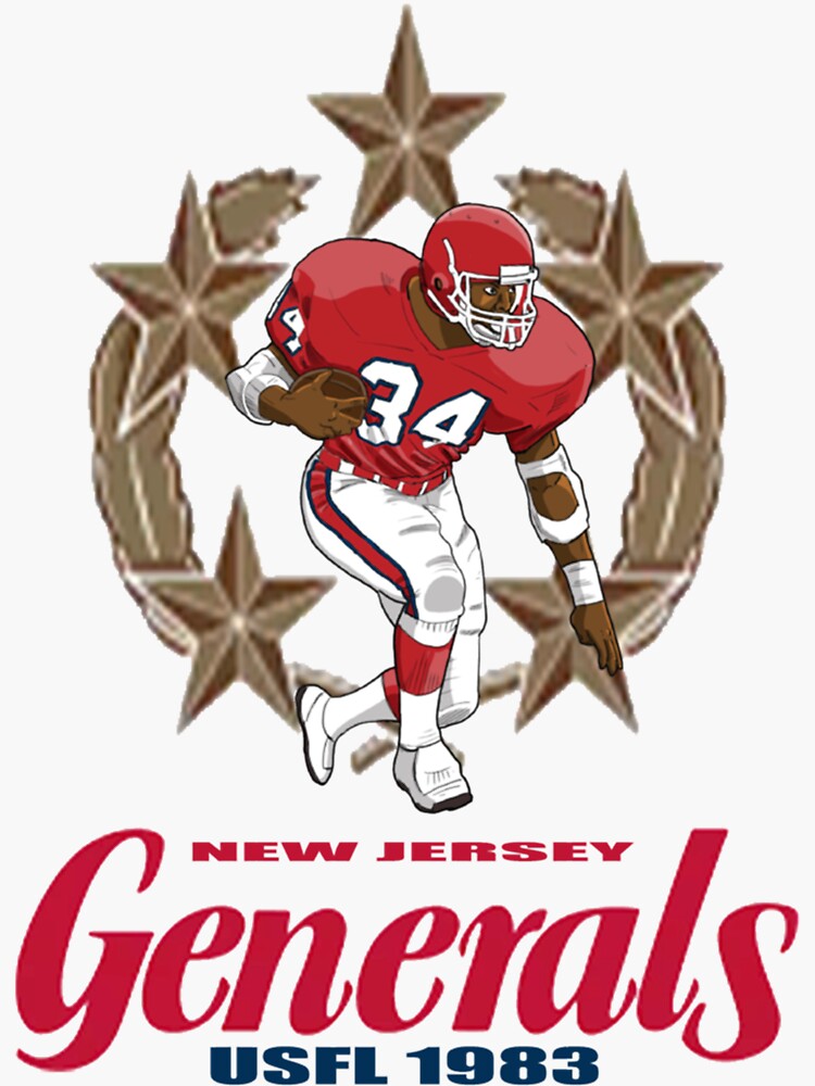 "USFL football new jersey generals design " Sticker by JuansjOscarn