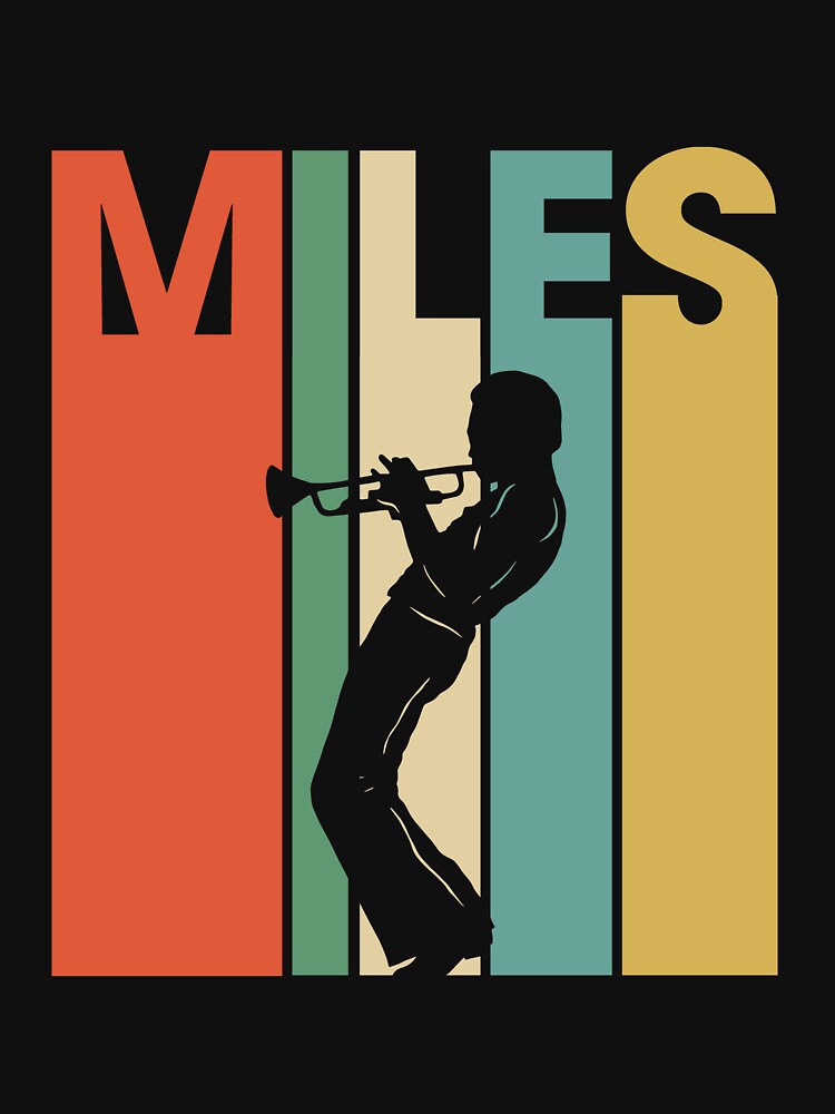 Disover Retro Miles Davis Trumpet Blue Music Gift | Essential T-Shirt 