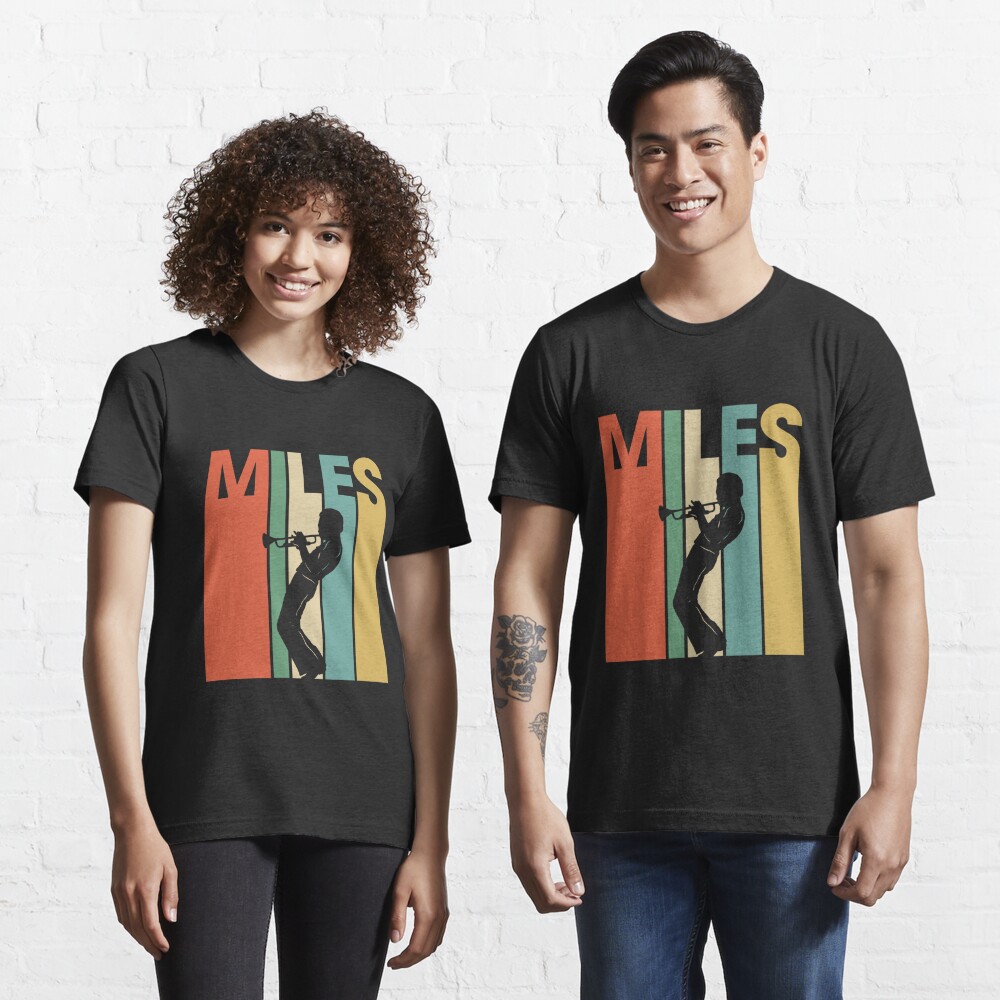 Discover Retro Miles Davis Trumpet Blue Music Gift | Essential T-Shirt 