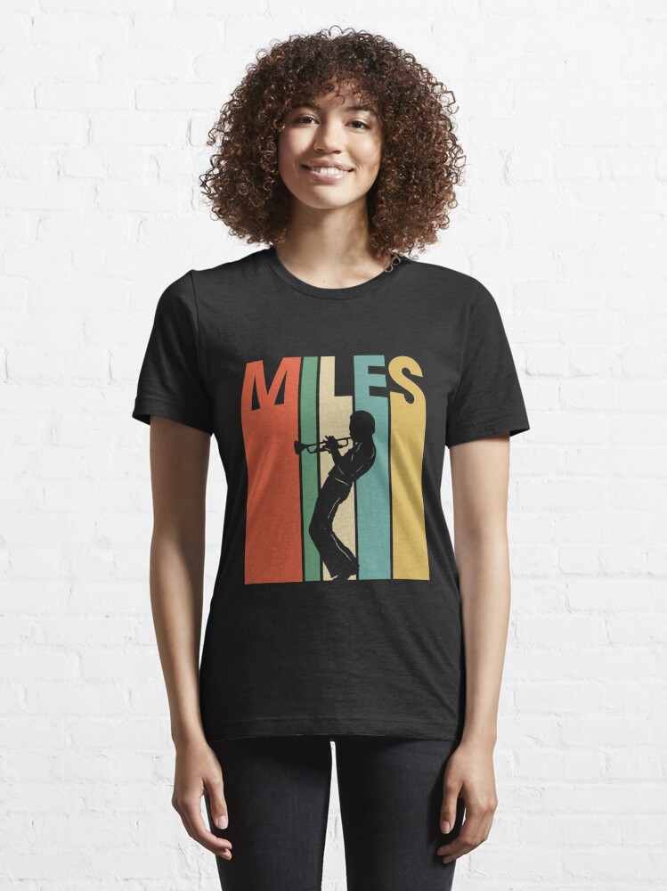 Discover Retro Miles Davis Trumpet Blue Music Gift | Essential T-Shirt 