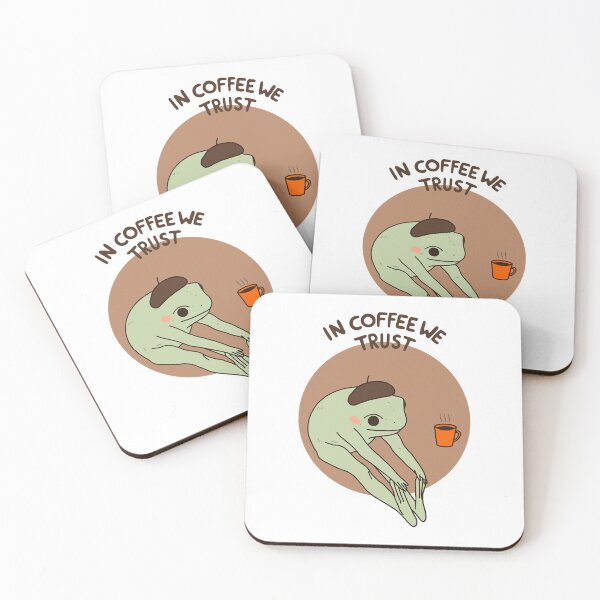 Item preview, In Coffee We Trust Frog  designed and sold by gvanminh22.