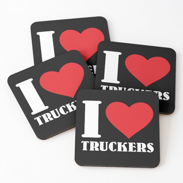 Item preview, I Love Truckers Red Heart Truck Driver Lover Truckers Support Gifts  designed and sold by alenaz.