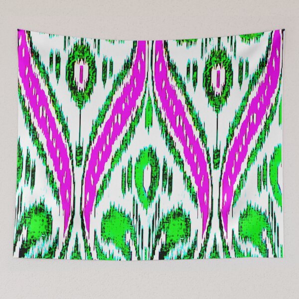 Item preview, Uzbek Ikat floral designs ikat patterns, Uzbek Ikat designs designed and sold by LeFabriqueOuz.