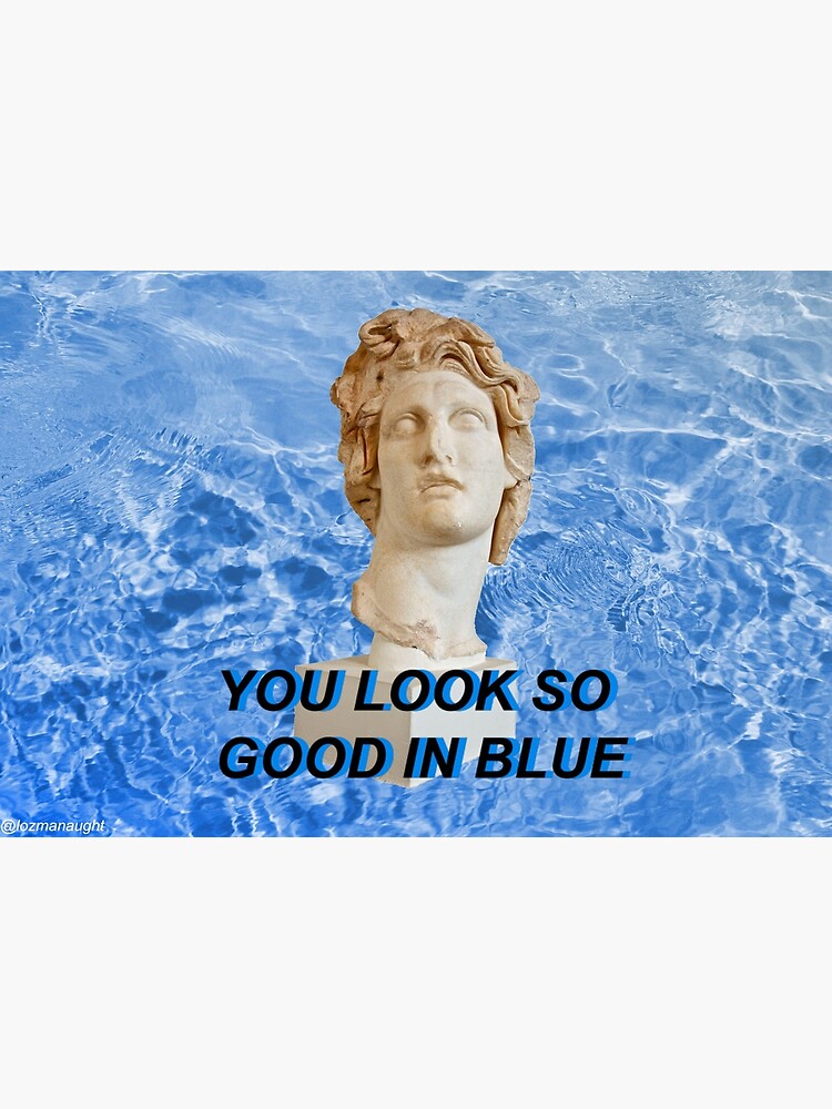 "YOU LOOK SO GOOD IN BLUE " Hardcover Journal by lozmanaught | Redbubble