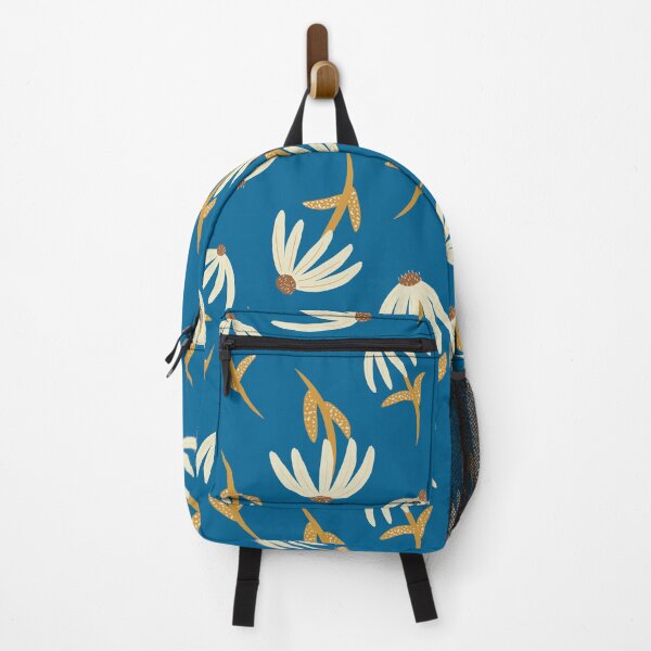 Item preview, Modern Retro Loose Floral Pattern Royal Blue and Gold designed and sold by Octavia Soldani.
