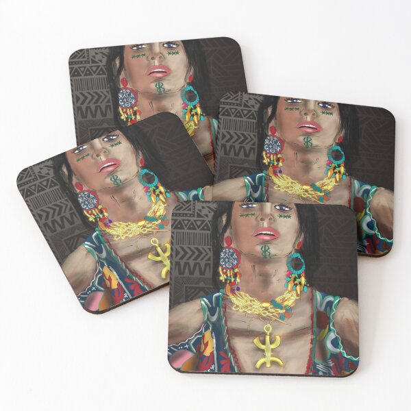 Item preview, Kabyle Amazigh woman portrait berbere arif vibes 4 designed and sold by azghari.