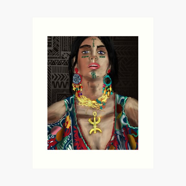 Kabyle Amazigh portrait de femme berbere arif vibes 4 Impression artistique