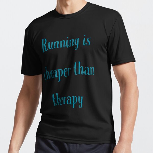 Unisex Jersey Short Sleeve Tee: RUNNING - Cheaper Than Therapy