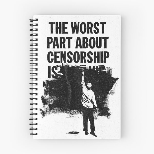 Item preview, The Worst Part About Censorship Is .. Classic Satire Illustration Poster Design designed and sold by Alexandra Stanley.