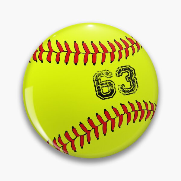 Item preview, Softball ball number 63, sixty three designed and sold by TheCultStuff.