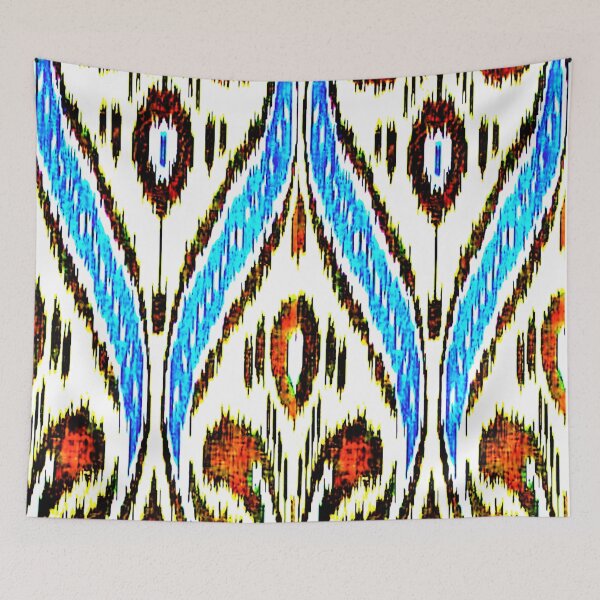 Item preview, Uzbek Ikat floral designs ikat patterns, Uzbek Ikat designs designed and sold by LeFabriqueOuz.