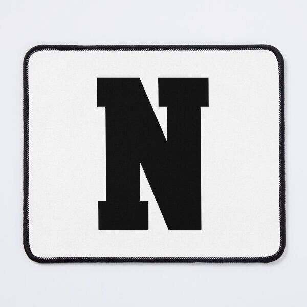 Item preview, Alphabet, Black N, Sports letter N designed and sold by TheCultStuff.