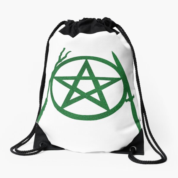 Item preview, Green on Black Pent, Besom & Blade designed and sold by Queer AF Warlock.
