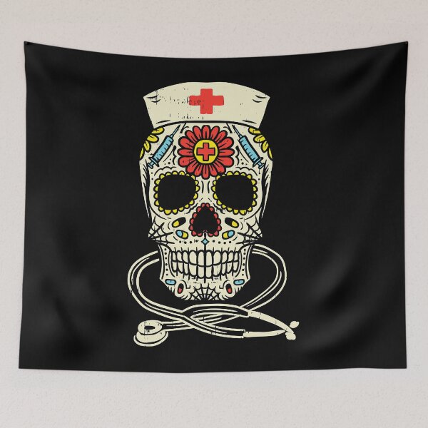 Item preview, Nurse Sugar Skull Stethoscope RN Medical Halloween Costume  designed and sold by fostebris.