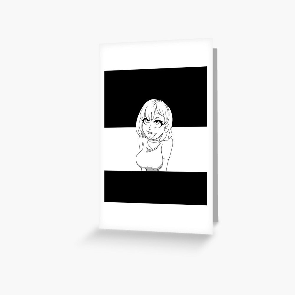 Horny Anime Girl Hentai Girl Orgasm Greeting Card By Prodbynieco Redbubble