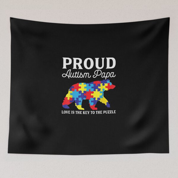 Item preview, Mens Mens Bear Proud Autism Papa Shirt Autism Awareness Month designed and sold by VargasParis.