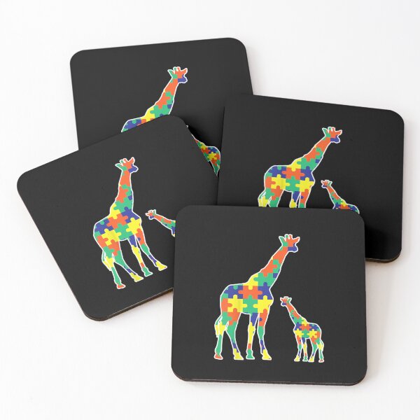 Item preview, Kids Autism Awareness Month Giraffe Puzzle Piece designed and sold by VargasParis.