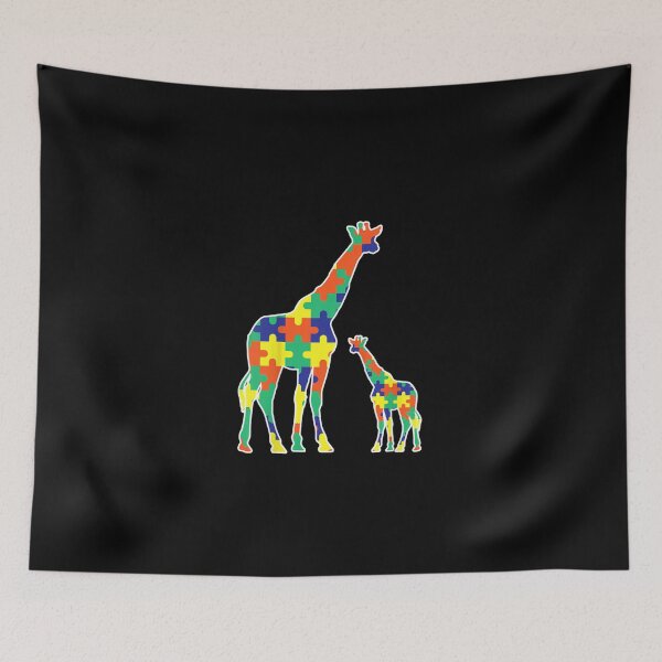 Item preview, Kids Autism Awareness Month Giraffe Puzzle Piece designed and sold by VargasParis.