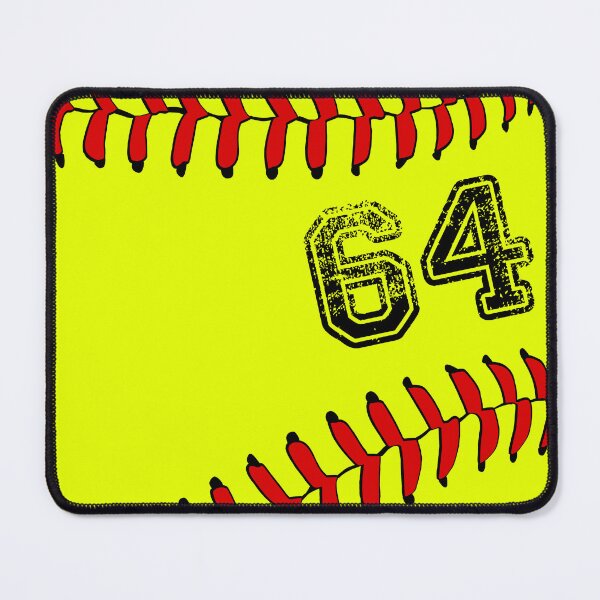 Item preview, Softball ball number 64, sixty four designed and sold by TheCultStuff.