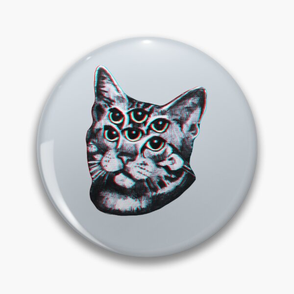Item preview, Psychedelic Cat (3D vintage effect) Sticker designed and sold by Matandowski.