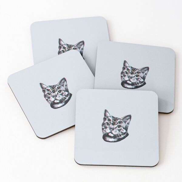 Item preview, Psychedelic Cat (3D vintage effect) Sticker designed and sold by Matandowski.