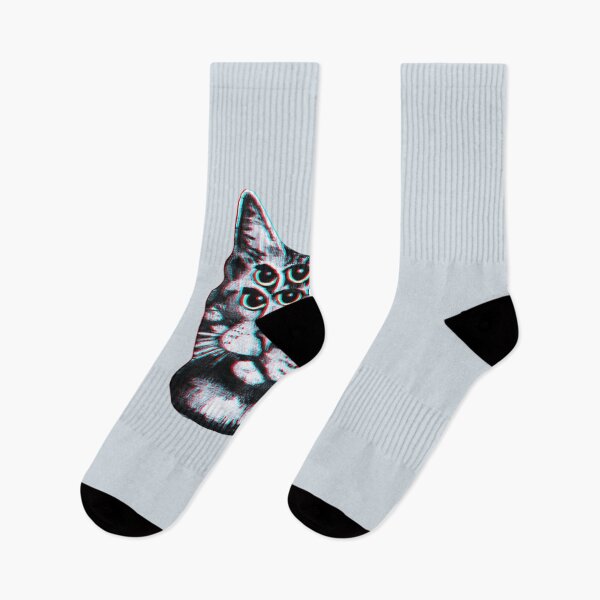 Item preview, Psychedelic Cat (3D vintage effect) Sticker designed and sold by Matandowski.