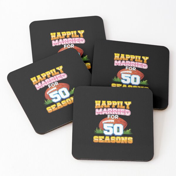 Item preview, Happily Married For 50 Football Seasons Years Anniversary designed and sold by PhaochaiBoontan.