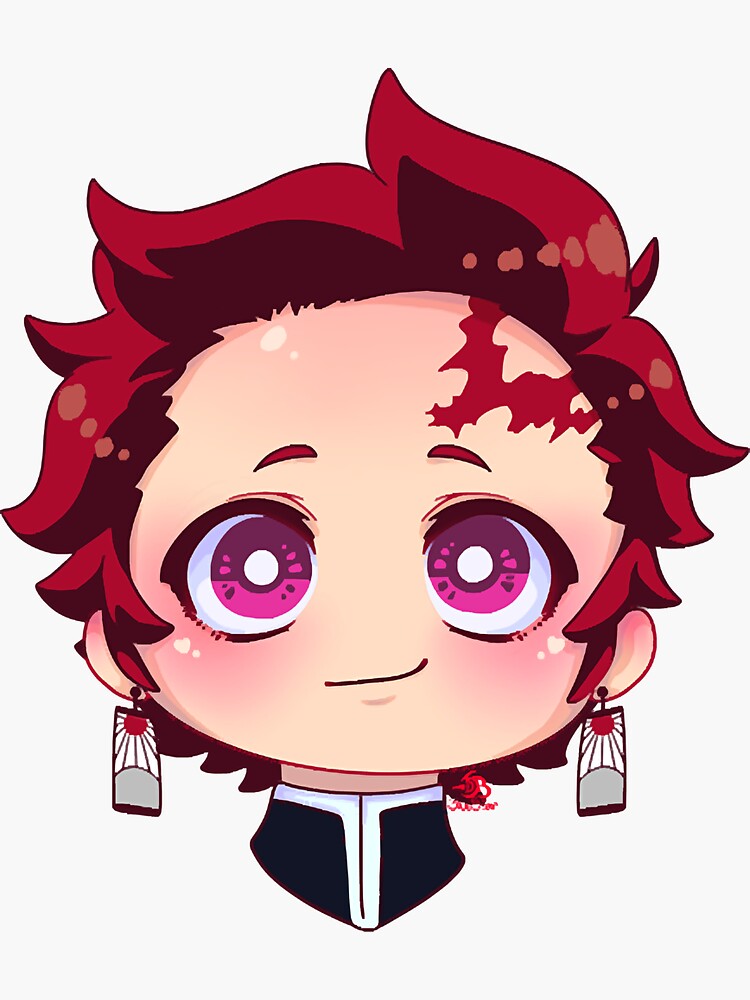 "Chibi Tanjiro " Sticker by 7uhv2XjzGN | Redbubble