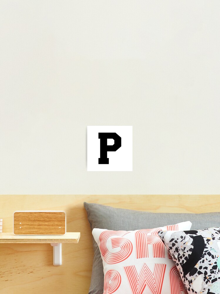 Alphabet, Black P, Sports letter P Sticker for Sale by TheCultStuff