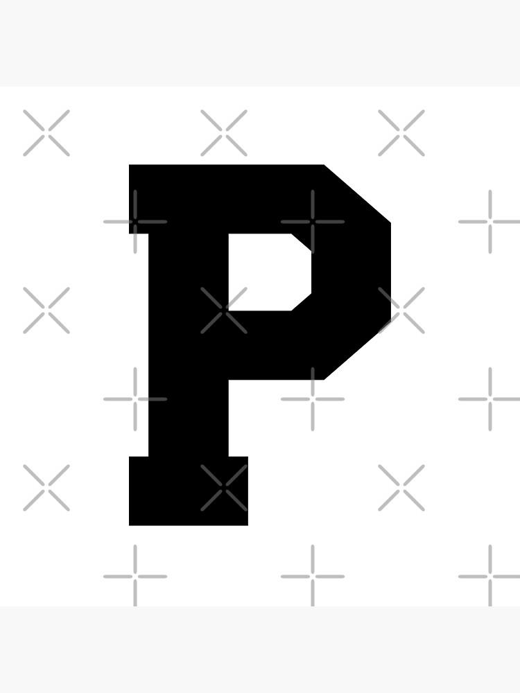 Alphabet, Black P, Sports letter P Sticker for Sale by TheCultStuff